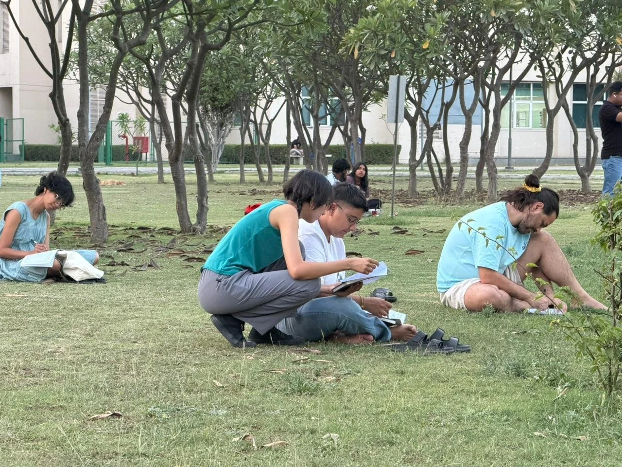 Nashra, Shreyas, Noora and I during the soundwalk