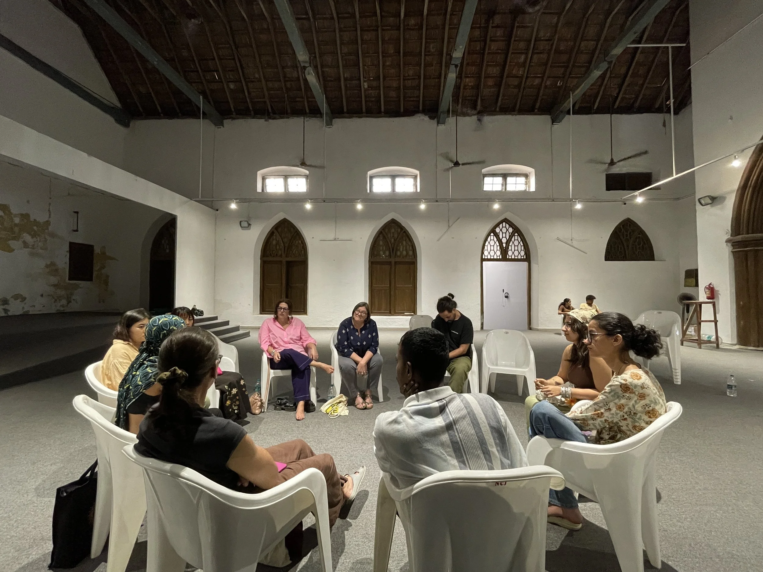 Focus group discussion at St. Andrews Parish Hall with Student’s Biennale Participants  Photo by: Rugun Sirait