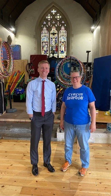 Had a fantastic visit to @circuseruption recently! This amazing, inclusive charity uses circus skills as a vehicle to challenge self-perceived and imposed limits, enabling people to realise and believe in their own potential and the potential of othe