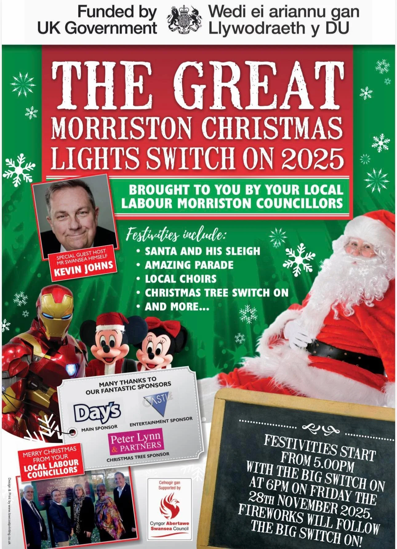 🔁 Please Share 🔁
🎄 Morriston Christmas Parade &amp; Lights Switch-On 2025 is tomorrow! 🎄

The Big Morriston Christmas Parade and festive lights switch-on is back tomorrow, Friday 28th November from 4:30pm!

Don&rsquo;t miss it! ✨