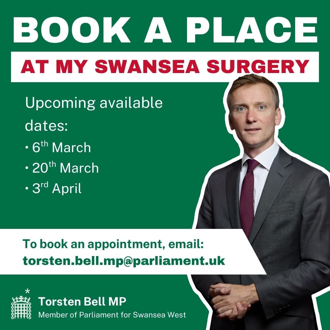 Another interesting day meeting constituents at my surgery in Swansea West.

If you would like to book an appointment, please get in touch with my office &mdash; the next set of appointments are now being arranged.

&bull; 6 March
&bull; 20 March
&bu