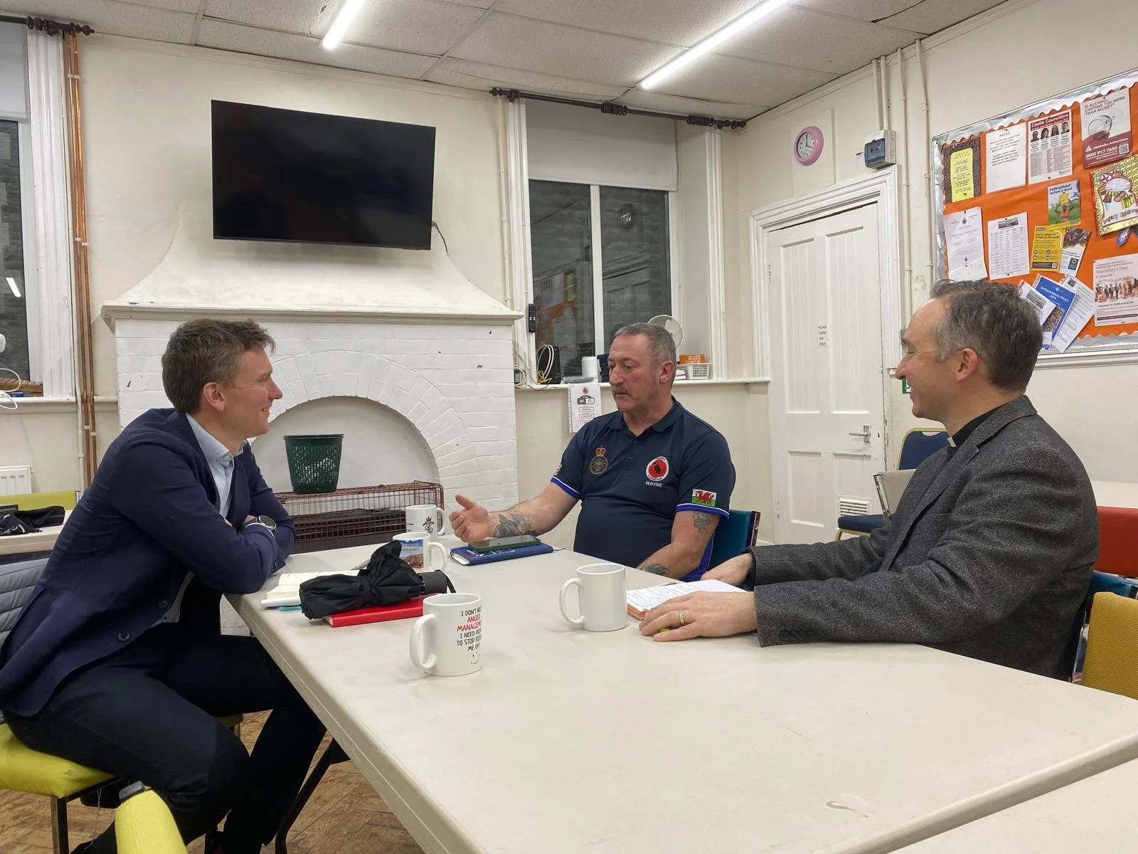 Good to catch up with Rev Mark Thomas of Christchurch and Wayne Jenkins CEO of Swansea Veterans Hub  which is based at the church. 
They shared an inspiring vision for developing the facilities at Christchurch to provide services for both the veteran