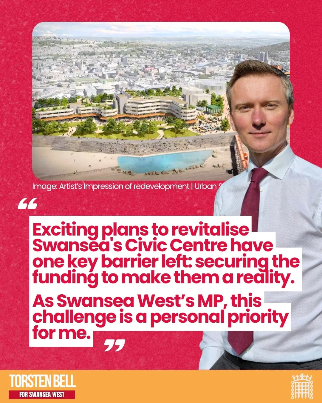 As progress revitalising Swansea gathers pace, the exciting plans to give the Civic Centre a new lease of life must now be turned into action. The key to doing so is unlocking the cash required &ndash; and it&rsquo;s a personal priority for me as Swa