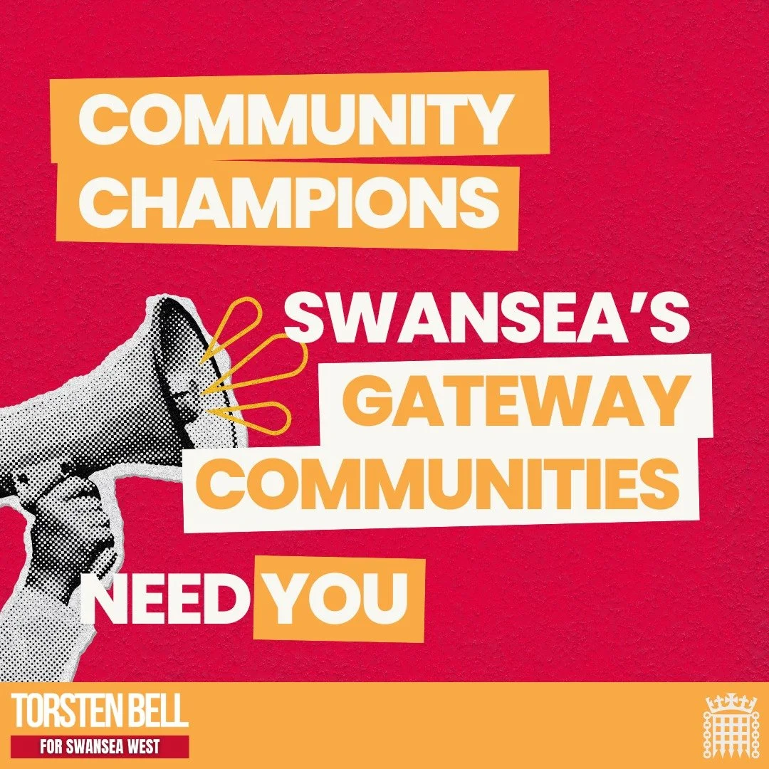 📣 Community champions: Swansea's Gateway communities need you!

Swansea is one of 9 areas in Wales to have been awarded &pound;20m UK Government funding to revitalise a local neighbourhood - and local people get to decide how the money will be spent