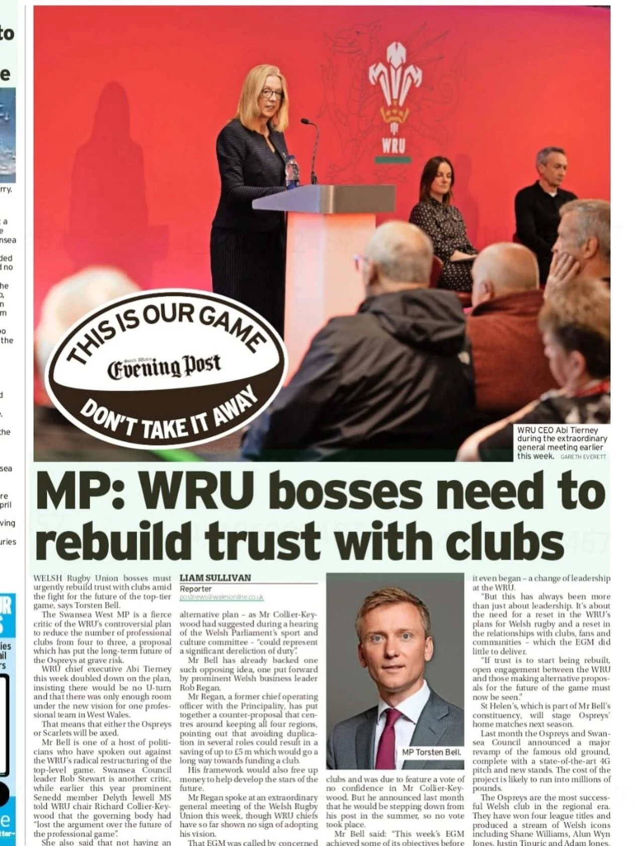This week&rsquo;s EGM achieved some of its objectives before it even began &ndash; a change of leadership at the WRU.

But this has always been more than just about leadership. It&rsquo;s about the need for a reset in the WRU&rsquo;s plans for Welsh 