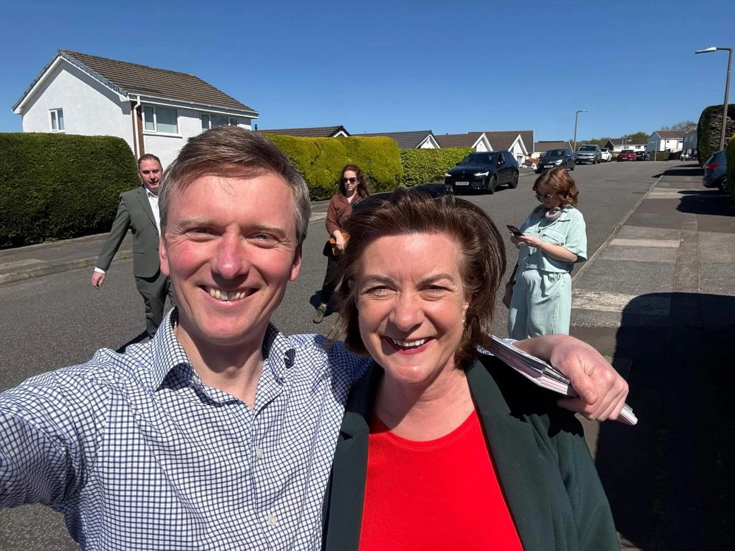Great to be joined on the doors in Swansea by Eluned Morgan. And a beautiful day for it too!