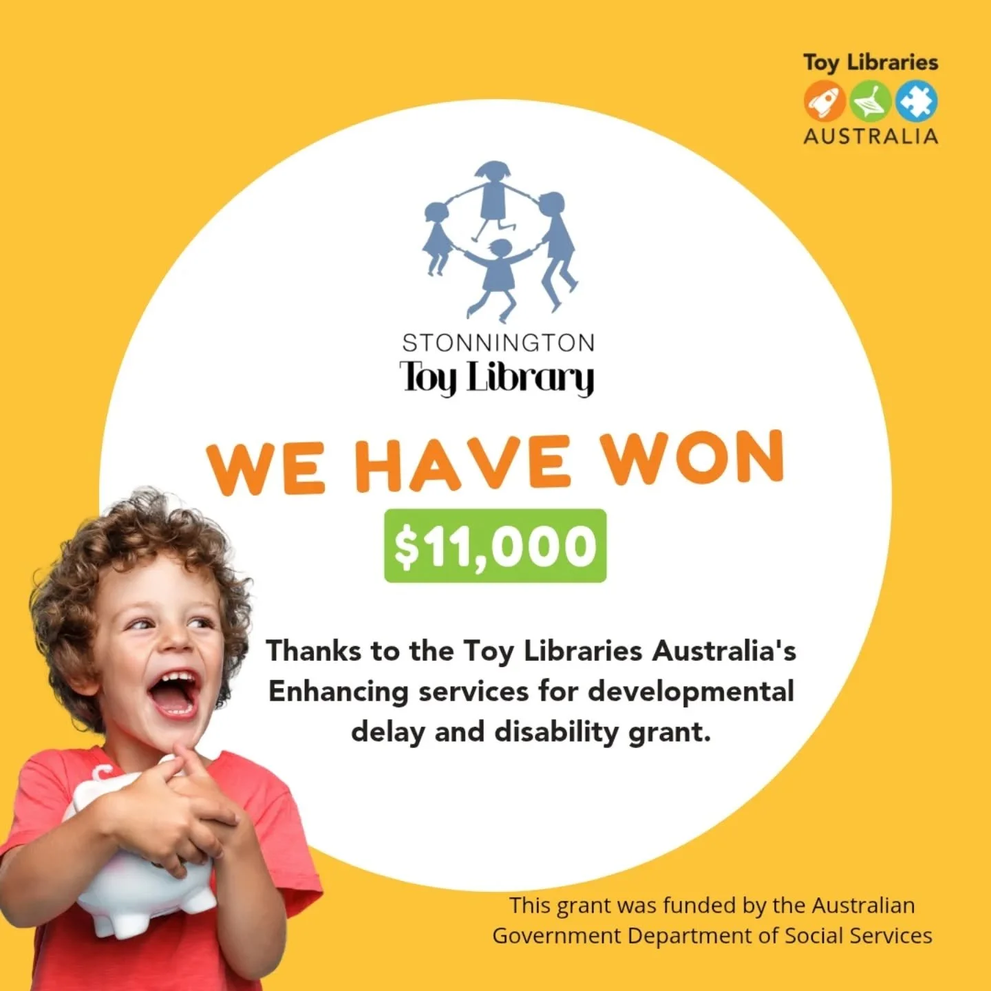We're so excited to offer NEW opening times on Wednesday 1.30-3.30pm each week as a result of this amazing grant from @toylibrariesaustralia and the Australian Government Department of Social Services.

These Supported Sessions are specifically desig