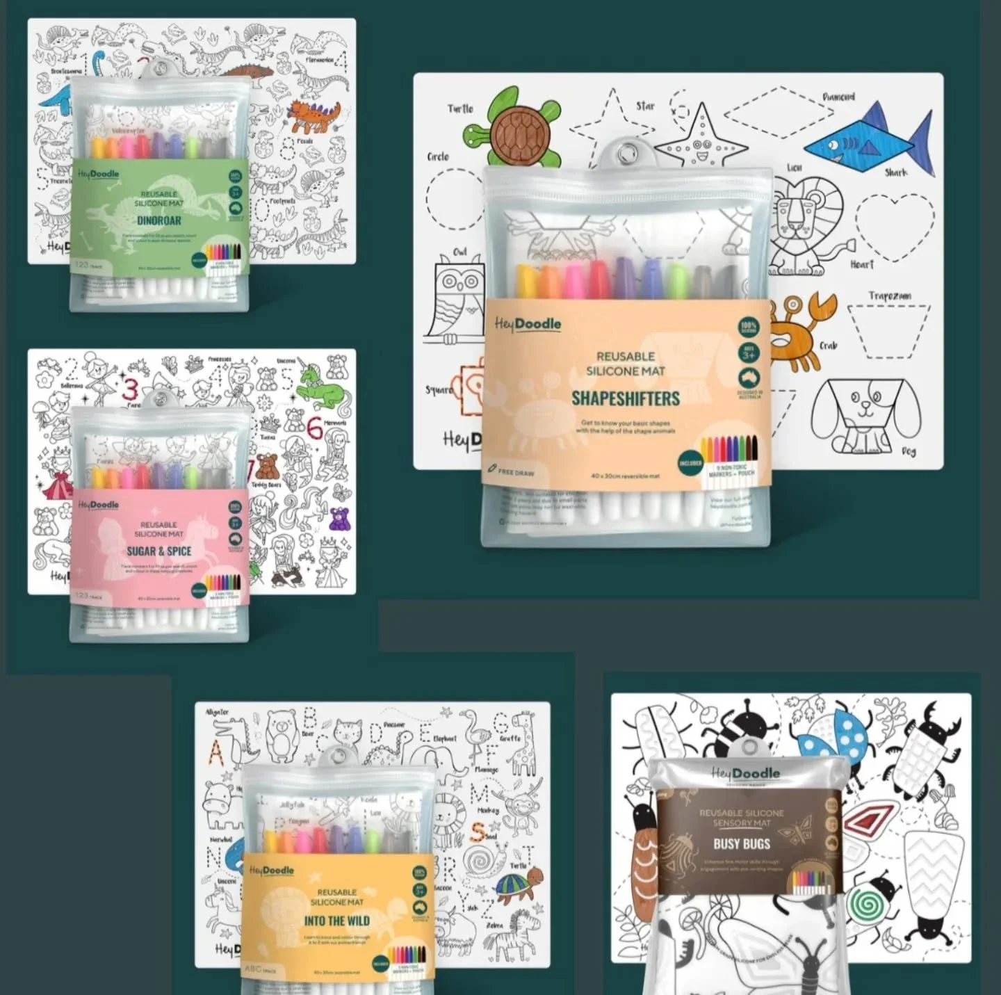 🎉 Hey Doodle silicone mats have just landed in the Toy Library! 

💚 These are perfect sustainable gifts as they are reusable drawing mats with 9 washable markers and can be wiped over to start over. 

They double as an in the go activity for cafe v