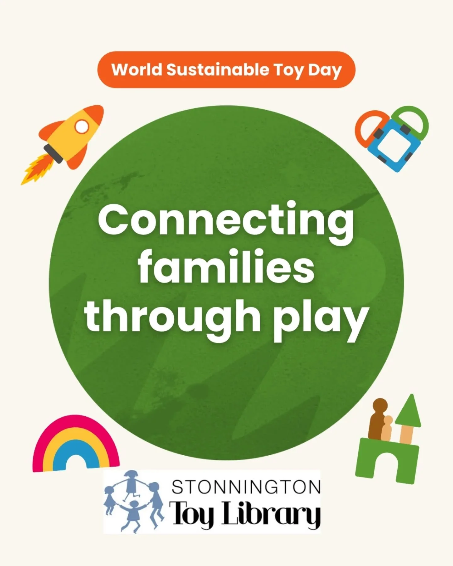 💚 It's World Sustainable Toy Day 💚 
We thought we'd share some of our most loved and borrowed toys to celebrate! 
🍎 Our 14 beloved happy apples have been played with by generations of babies and are still amazing play value today! 
🚧 Our 3 sets o