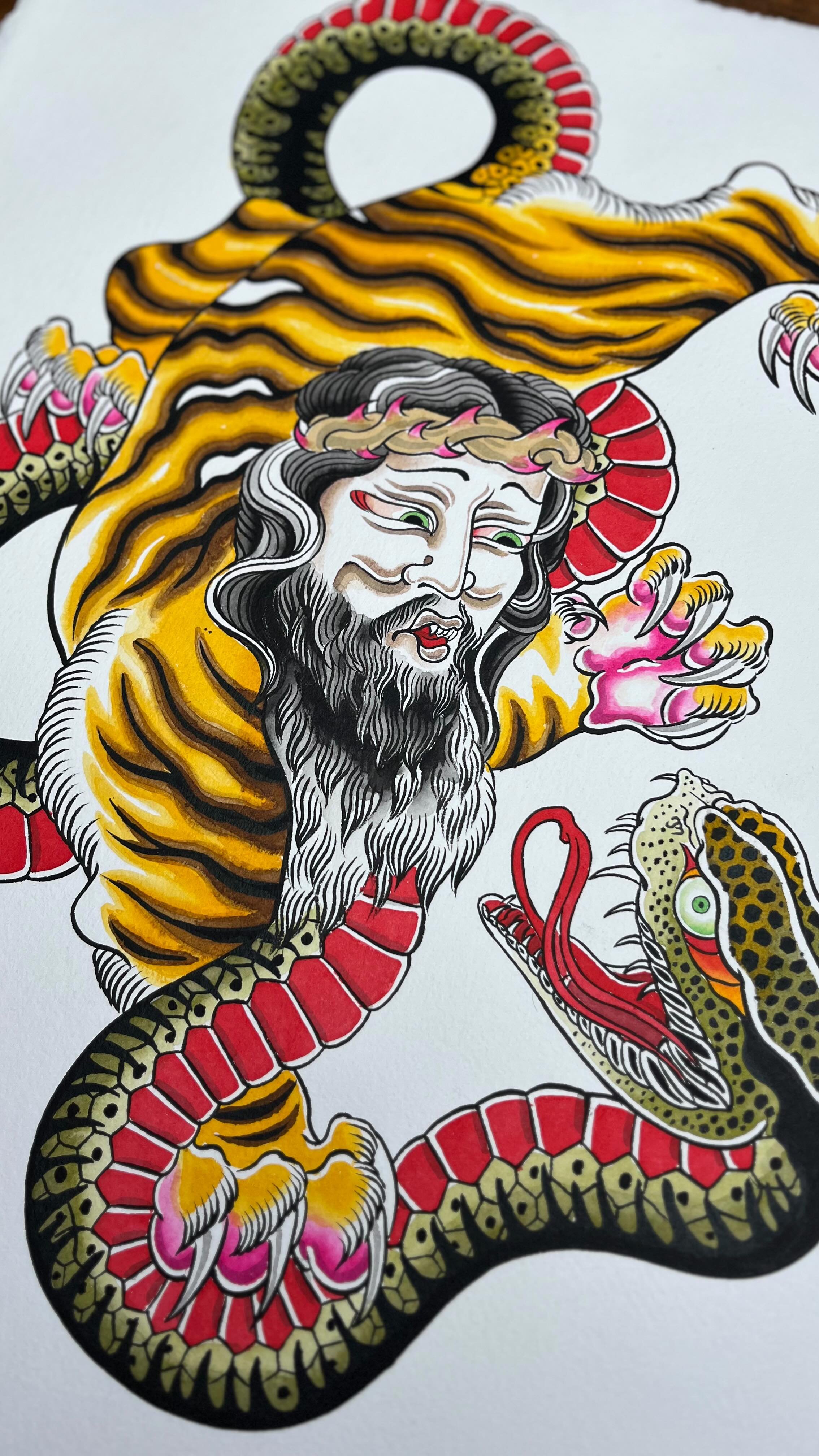 Part 1 of my new flash sheet
.
.
.
#flash #flashsheet #tattoodesign #tattooidea #tattooinspiration #traditionaltattoo #tigertattoo #snaketattoo #aachentattoo #colognetattoo