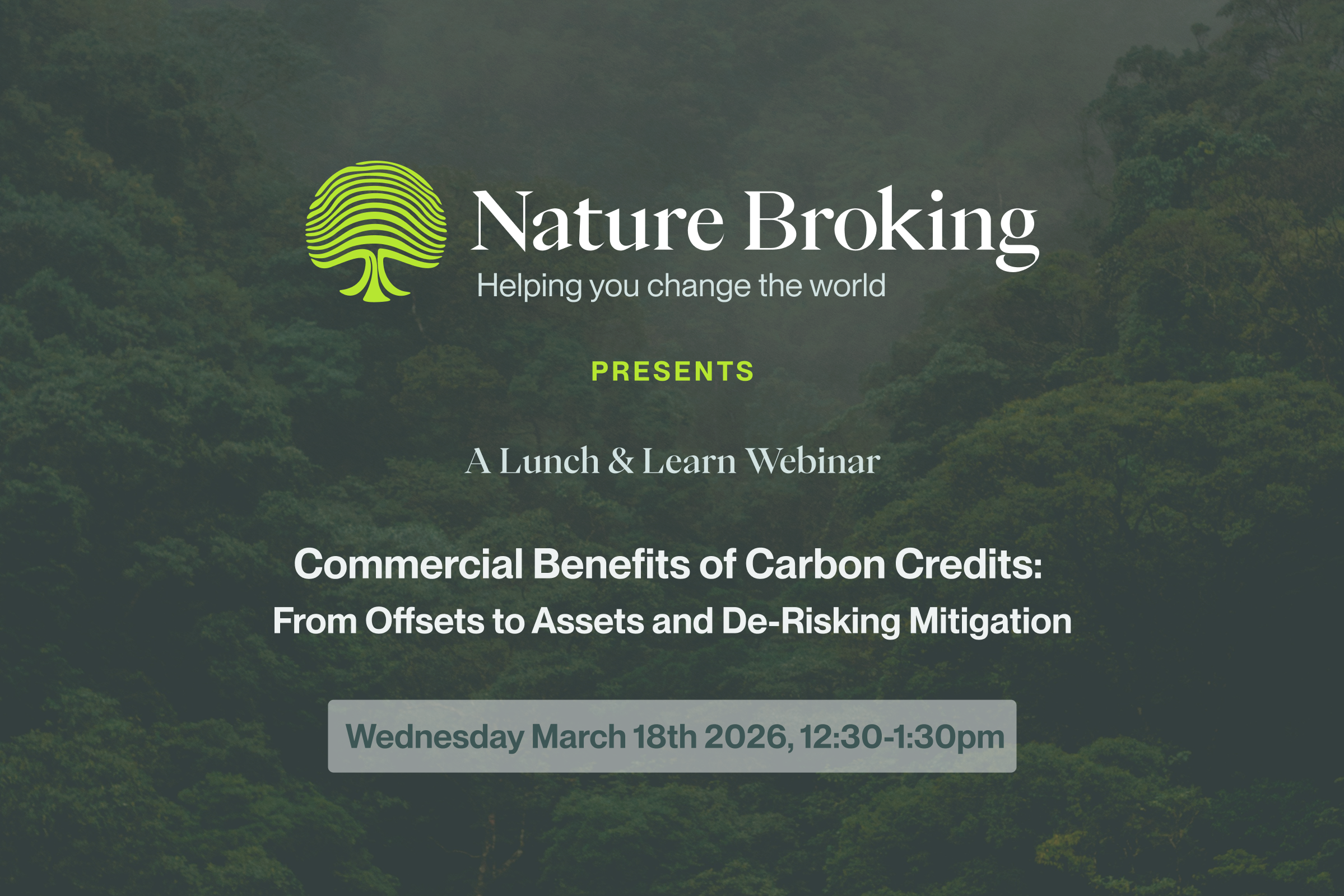 Webinar - Commercial Benefits of Carbon Credits: From Offsets to Assets and De-Risking Mitigation