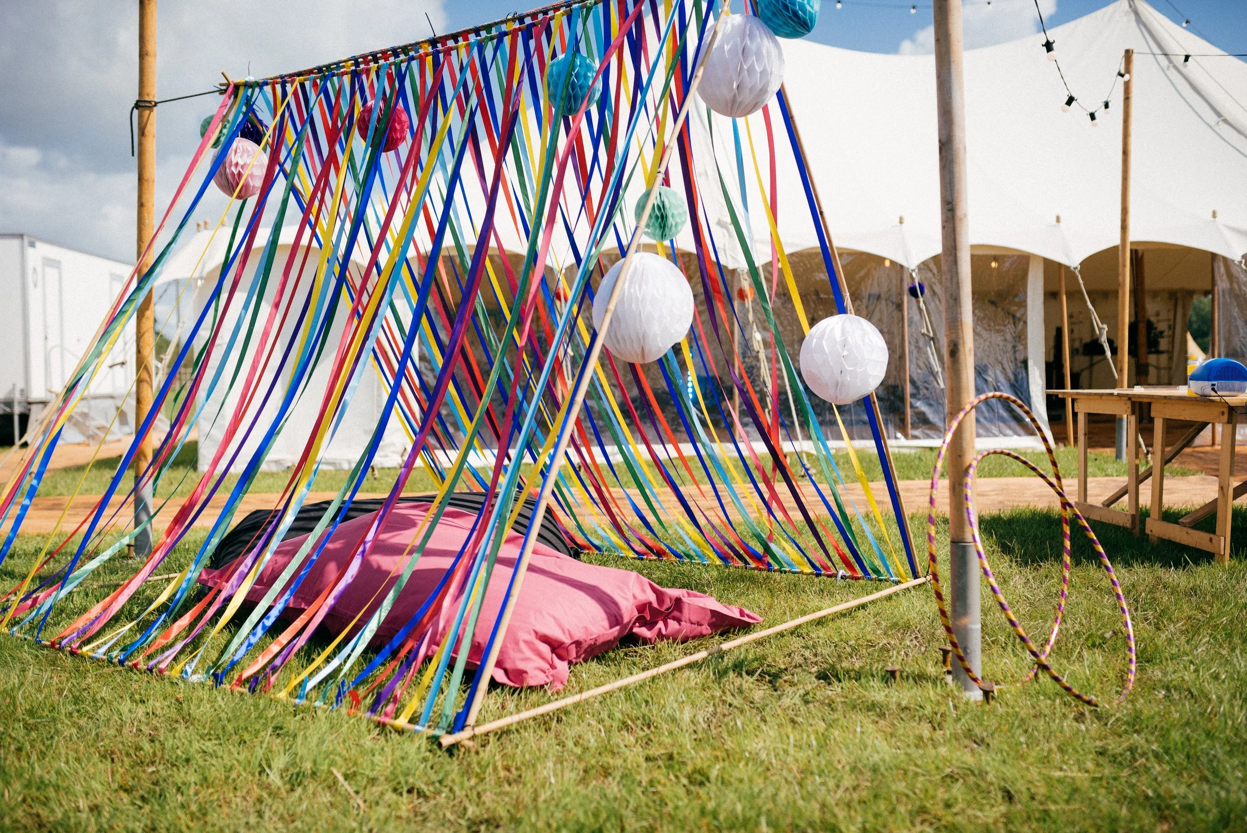 Festival style wedding marquee in nantwhich