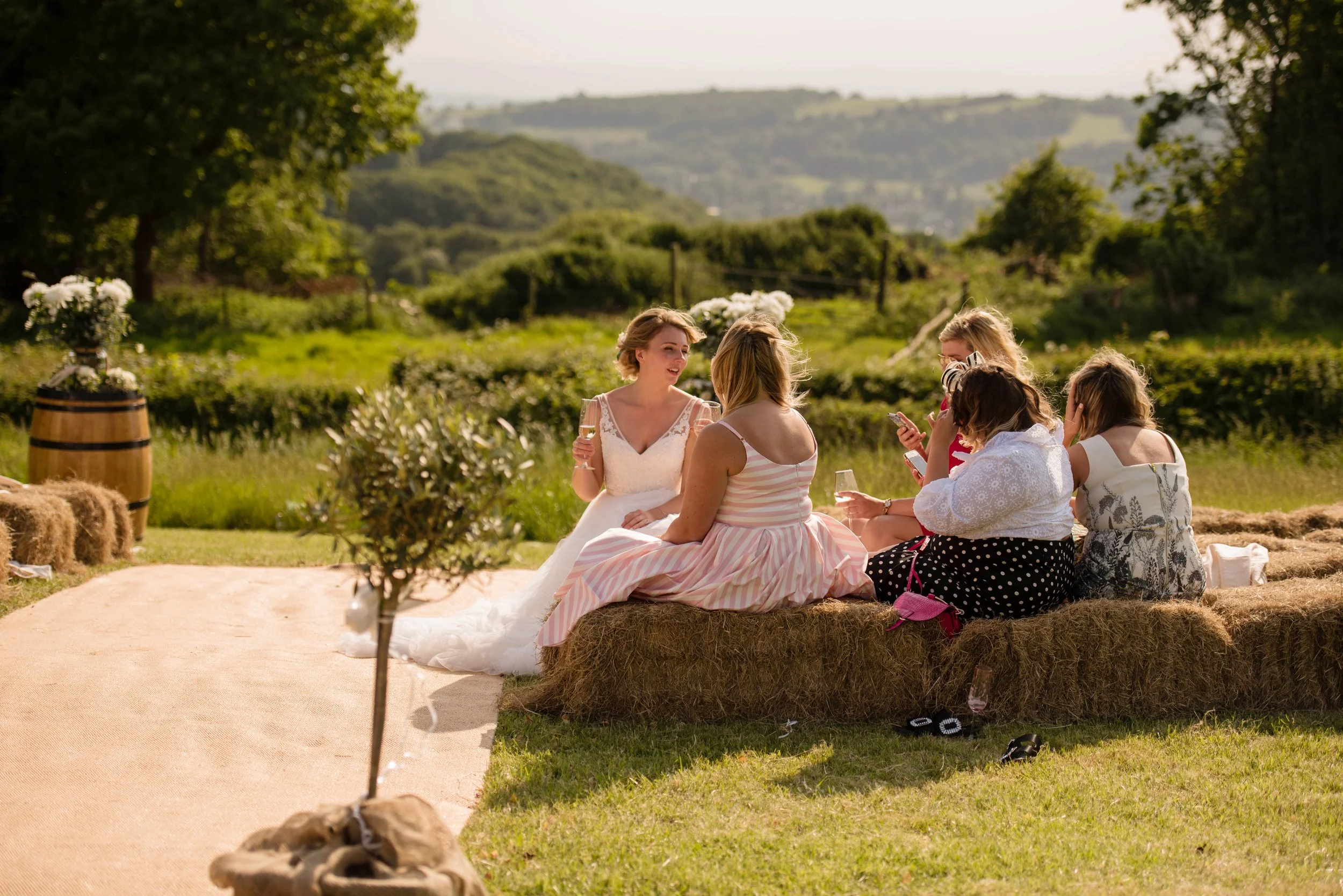 Country chic outdoor marquee recpetion for weddings