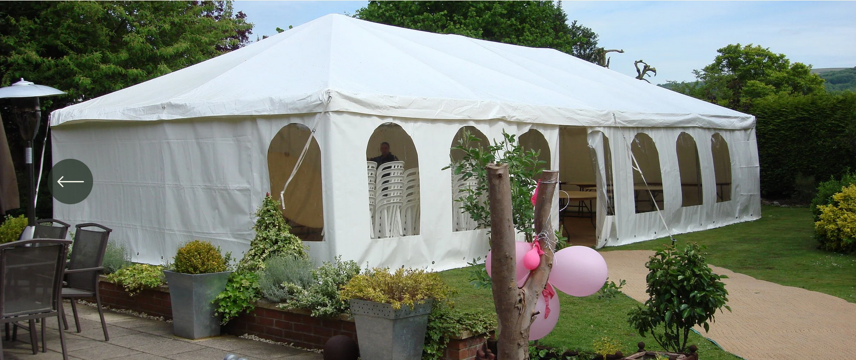 clearspan marquee setup for weddings