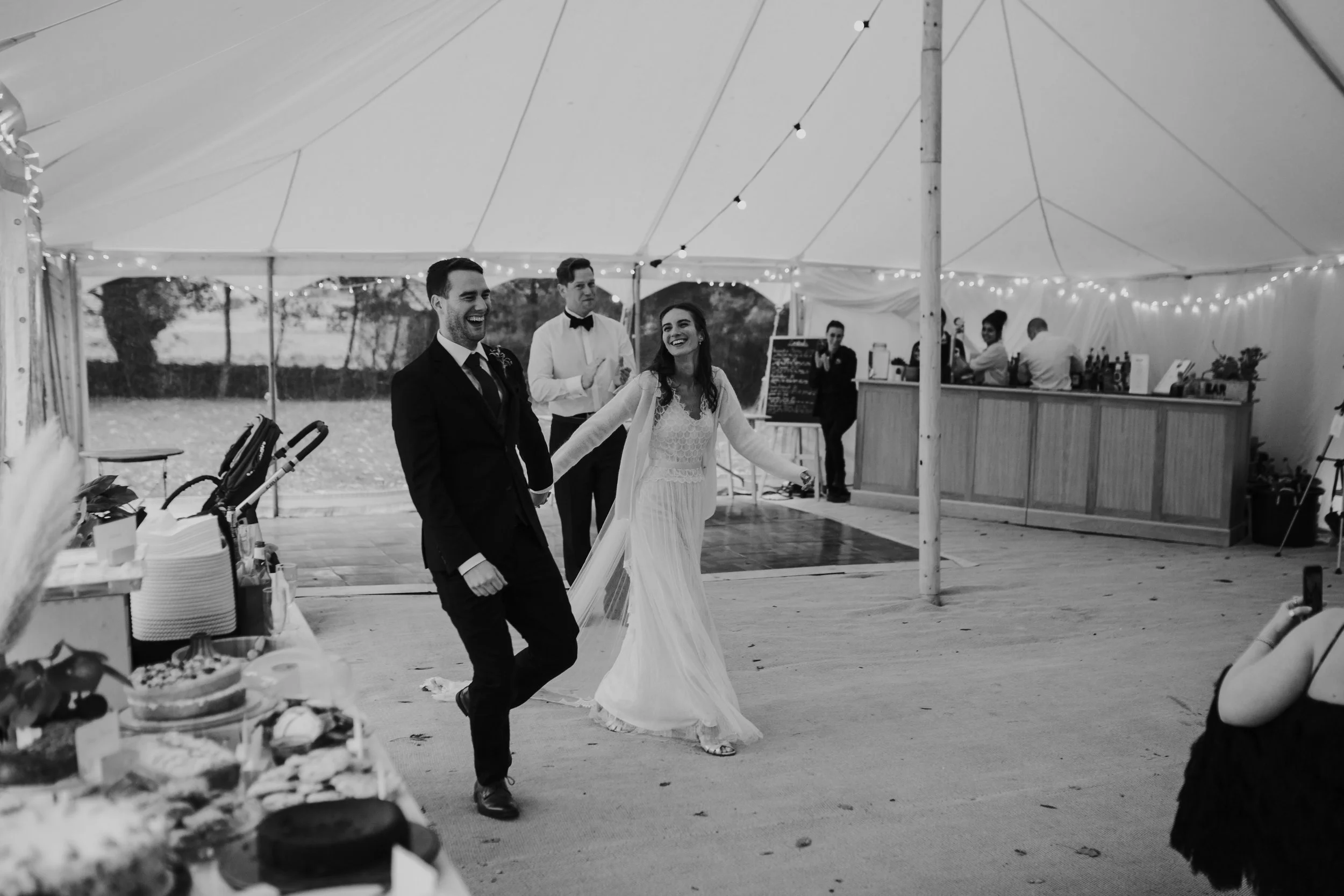 White wedding inspiration marquee in Derbyshire