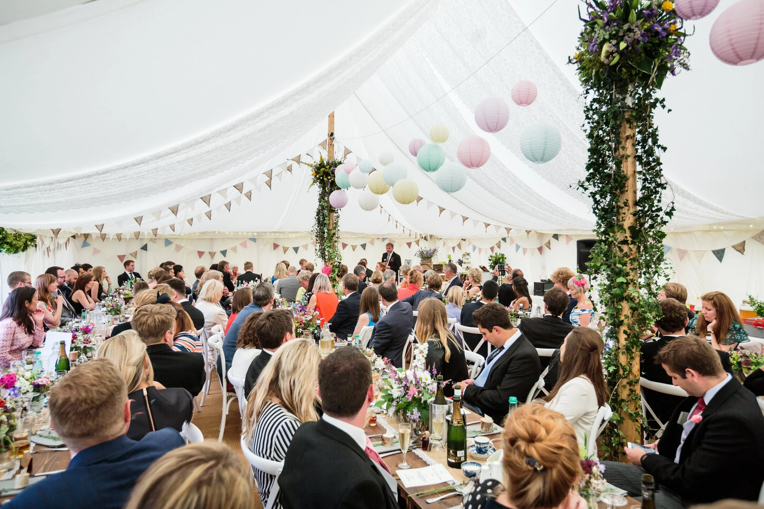 9 x 21m marquee with interior decor