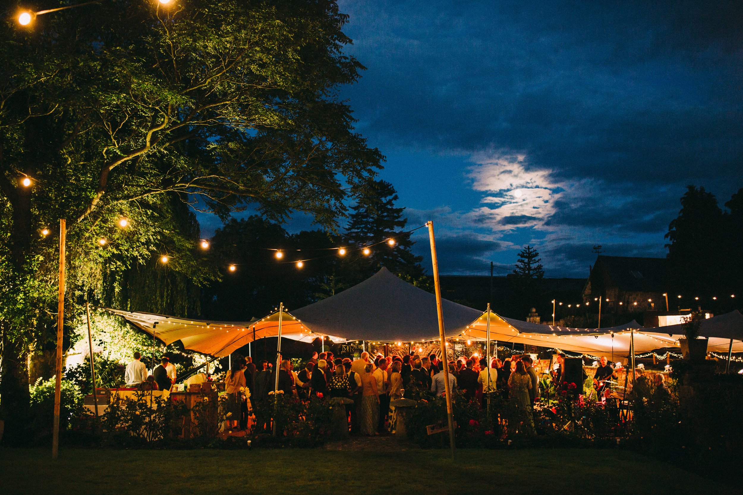 festoon lighting for cheshire wedding marquees