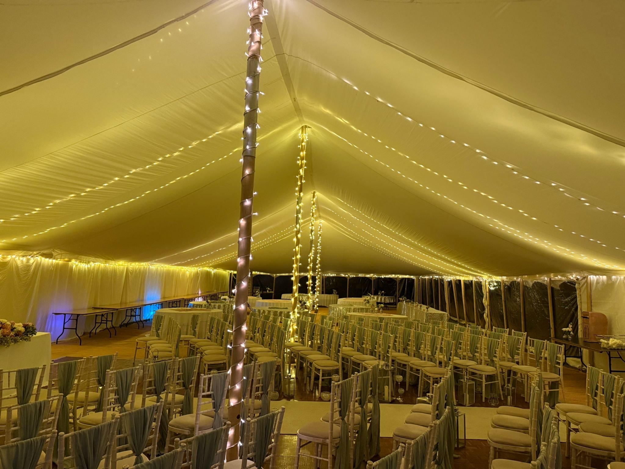fairly light canopy in a 12 x 30m marquee near stoke on trent cheshire