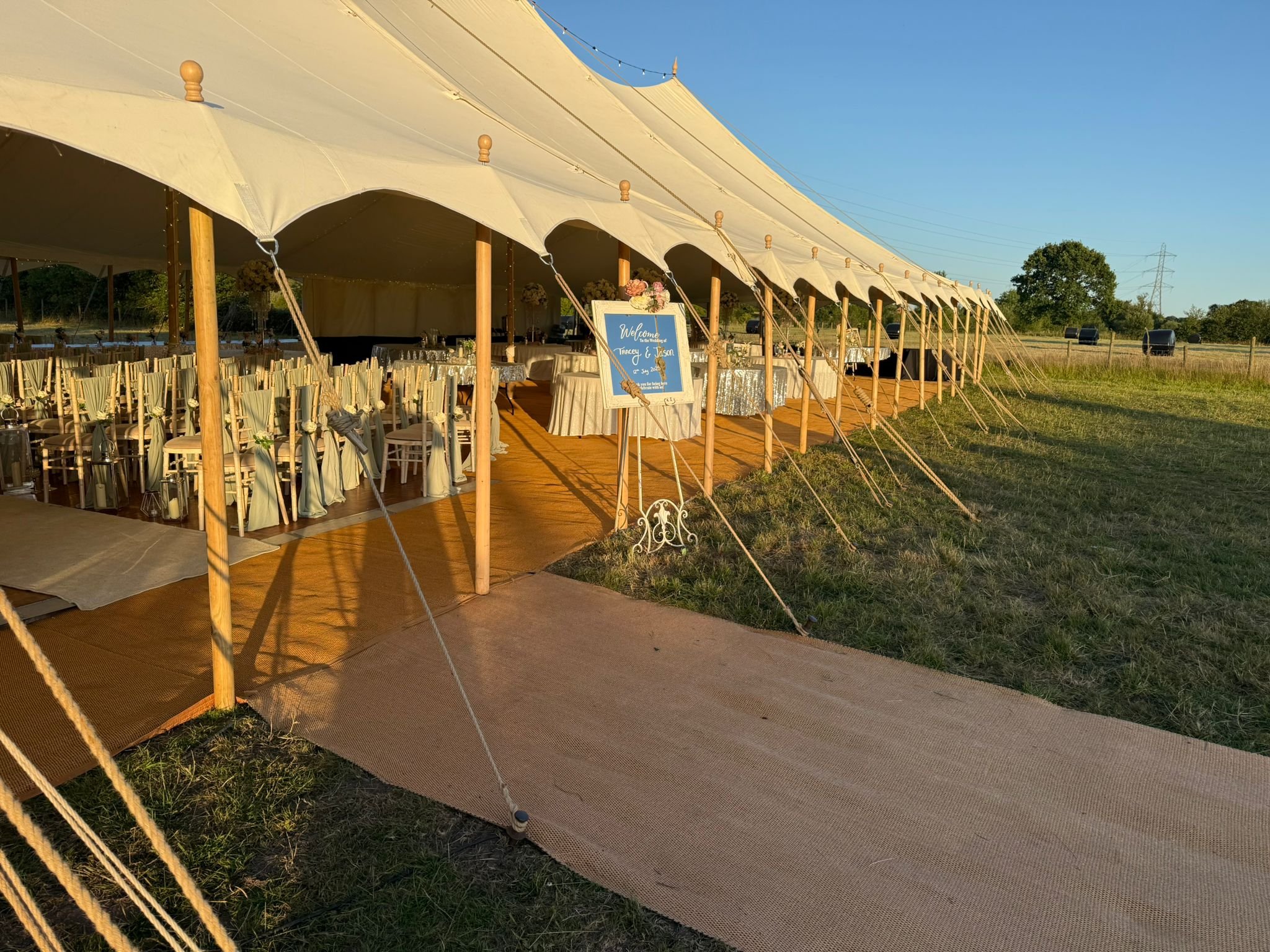 12 x 30m wedding marquee in staffordshire