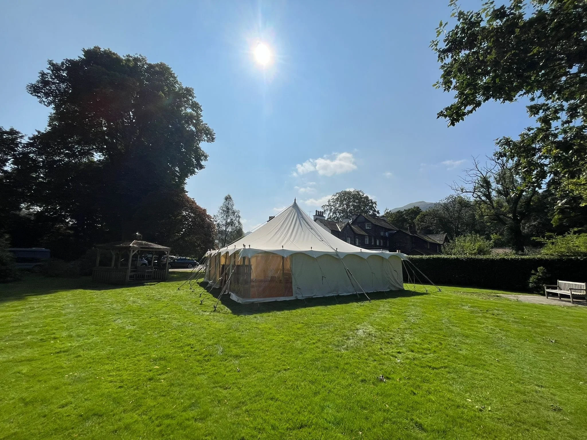 Wedding marquee at tweedies bar and lodge,grasmere