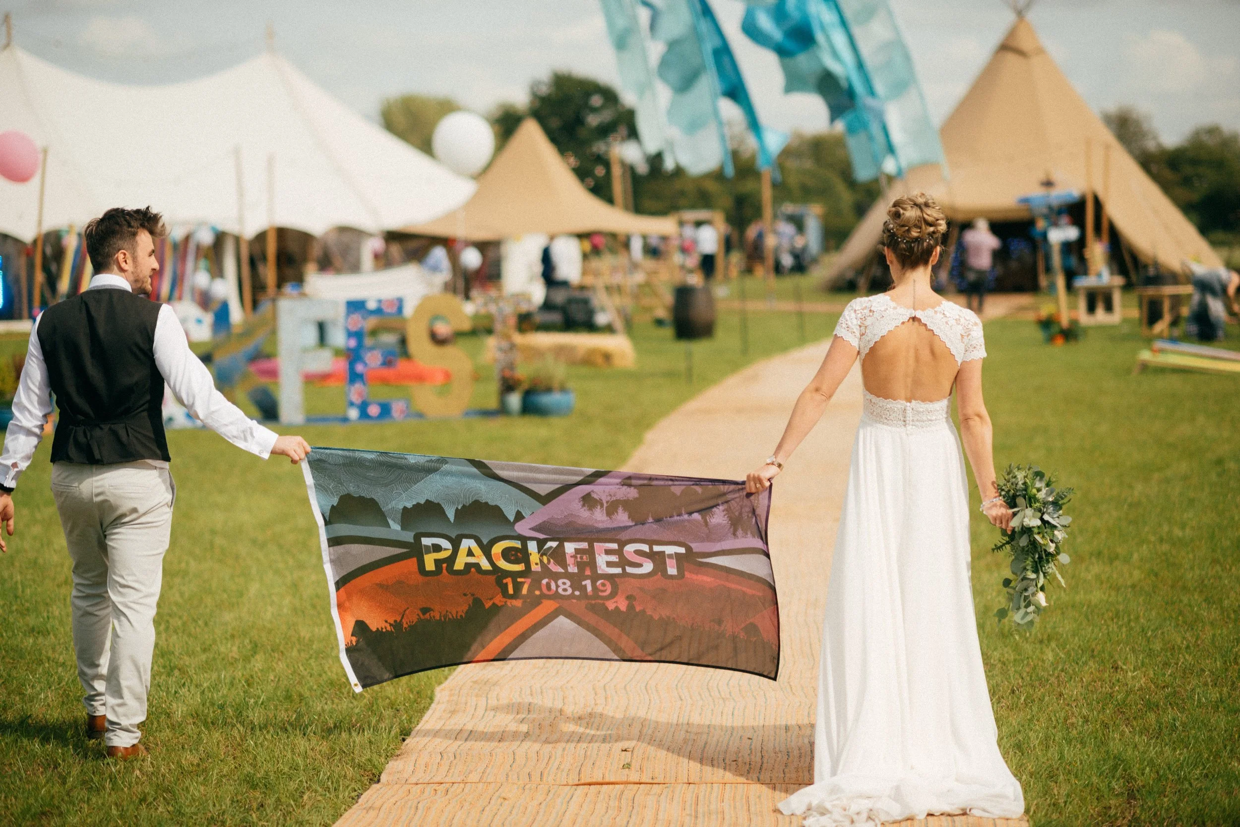 Festival style wedding Cheshire