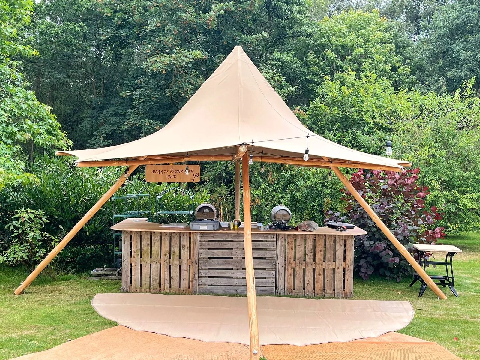 Mini tipi wedding structure
