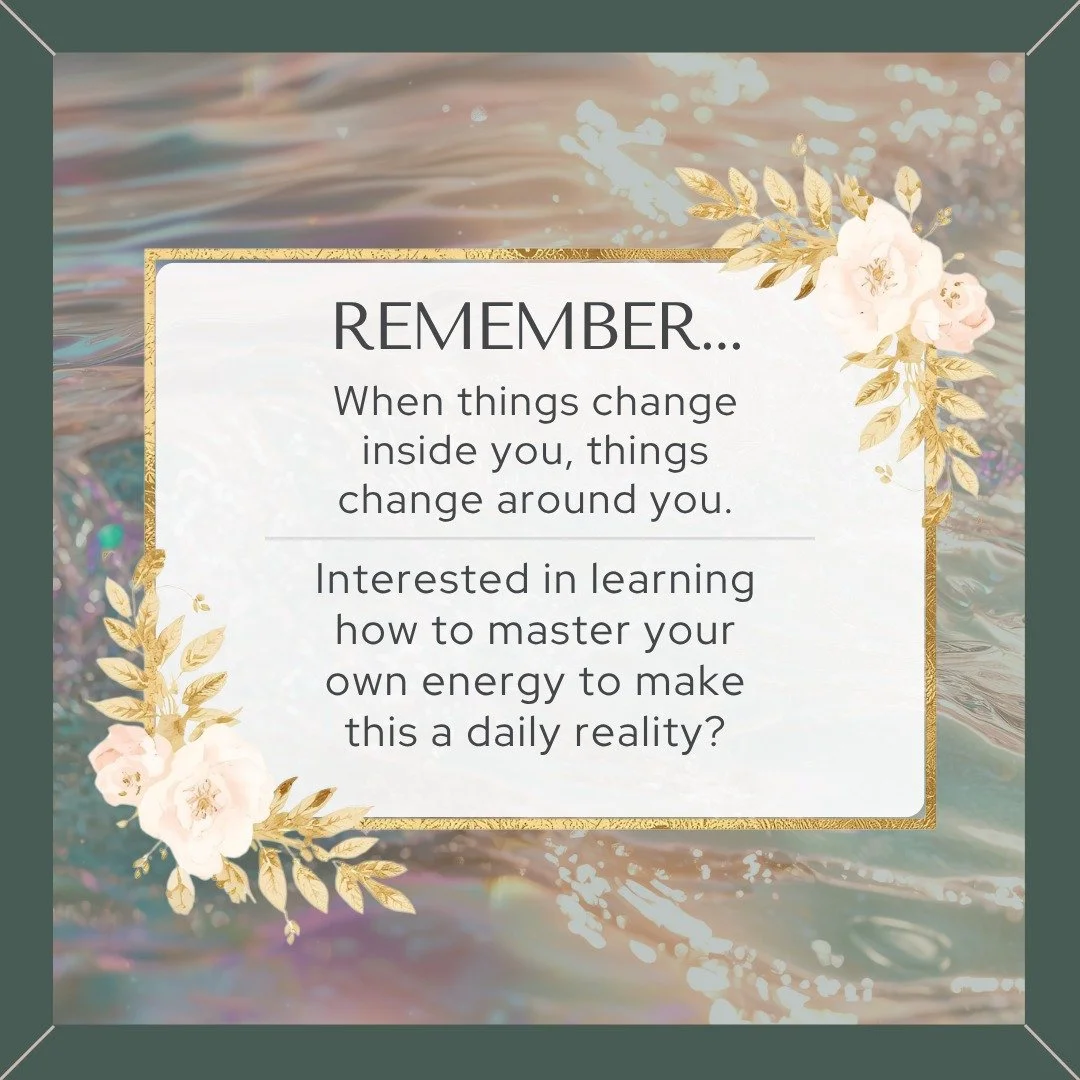 Something I've been working on for what seems to be a lifetime...how to master my energy. I've been in situations before where I can't escape, can't run, can't get away from what felt like toxicity and being drained constantly. Words made no differen
