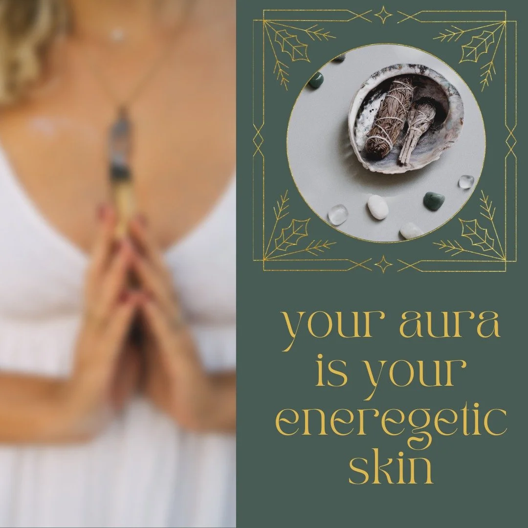 We talked about this in our weekly online community recently, it's such an interesting way to think about your aura. You have a subtle, invisible biofield that surrounds and permeates the physical body. This acts as a semi-permeable, protective bound