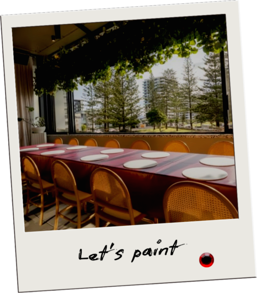 christmas paint and sip popup event gold coast
