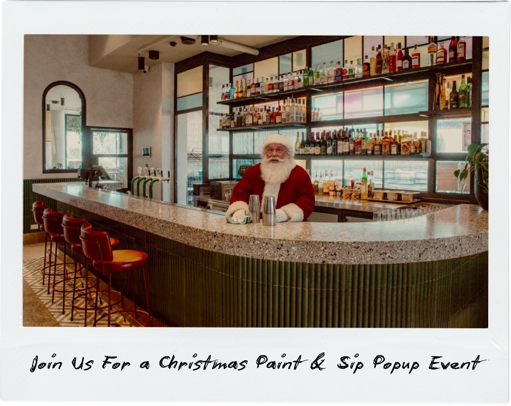 christmas paint and sip popup event gold coast