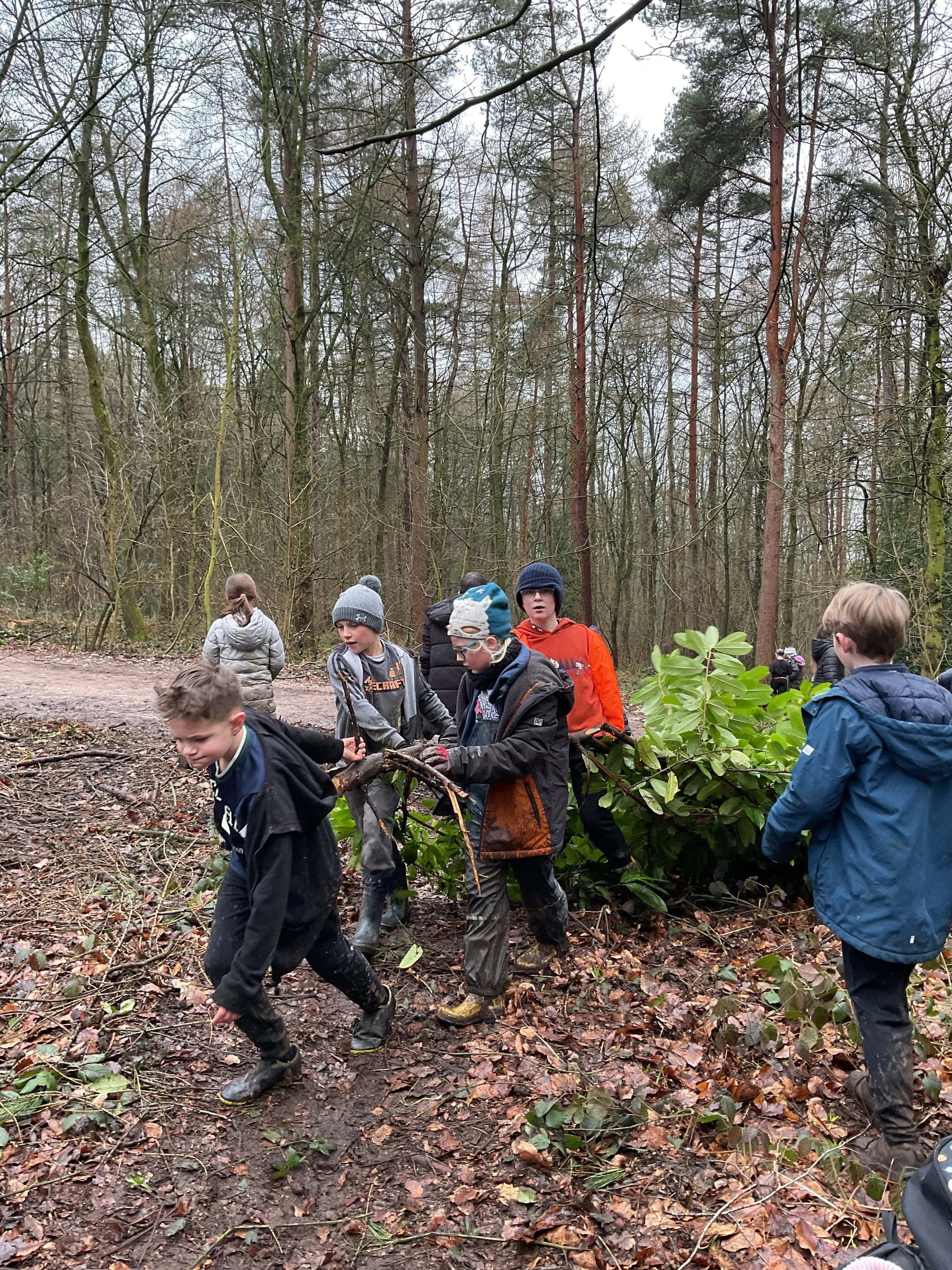 Year 4 Den Builders in Action!&nbsp;