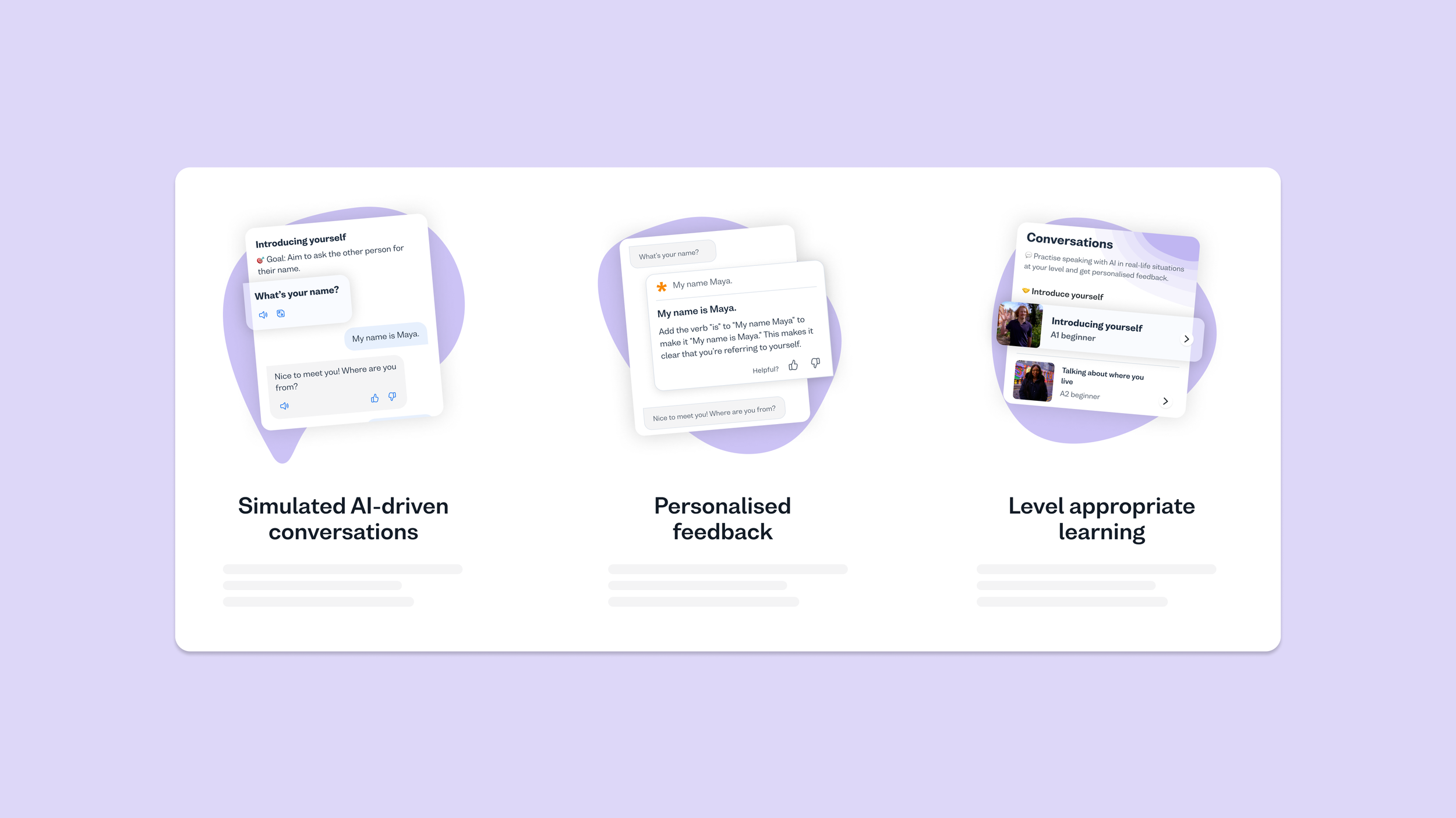 Product UI assets for SEO landing pages