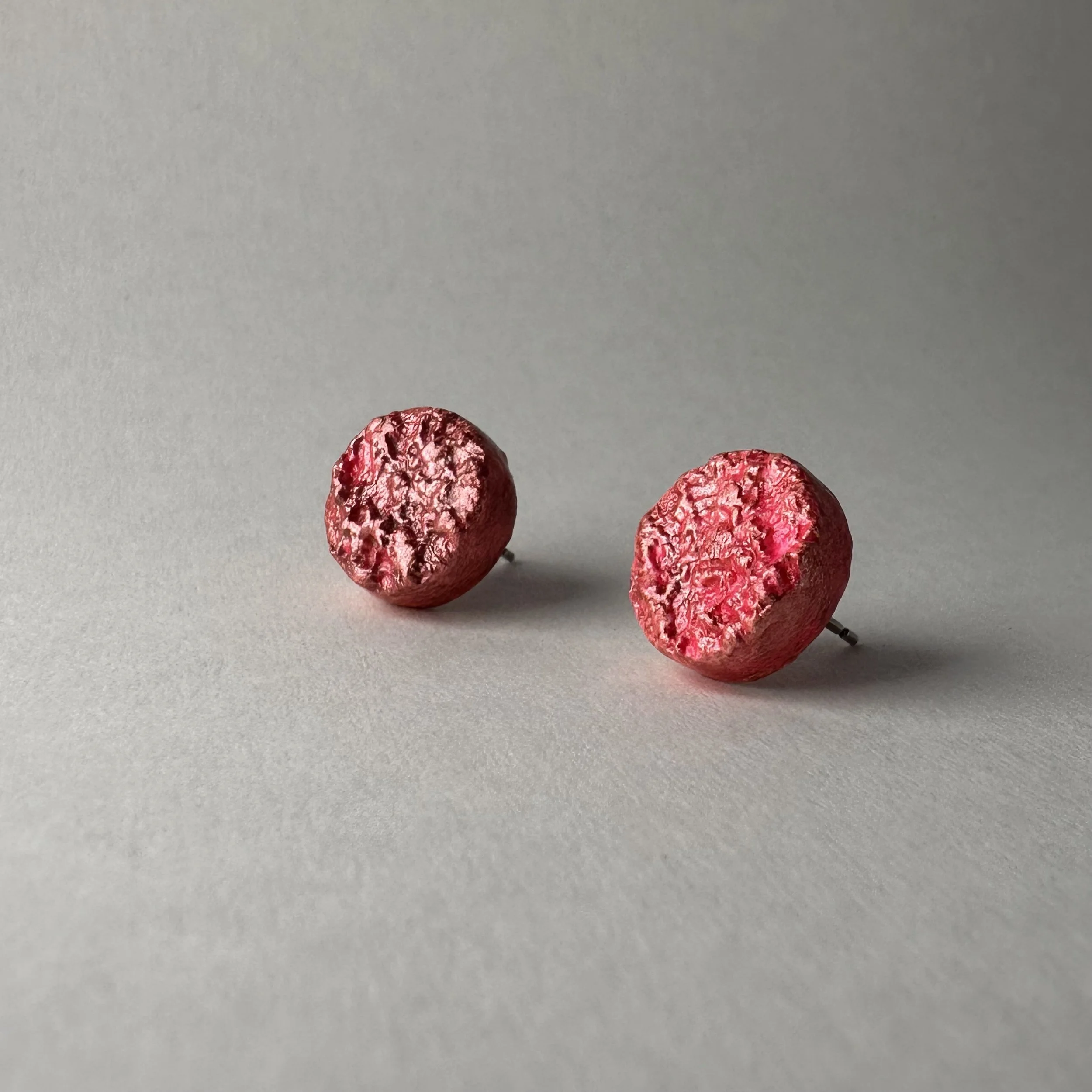 SOLD OUT - Warm Sunset Pink Ink & Cold Porcelain Clay Circles | ‘The Pink Hues of a Foreign Sunset’