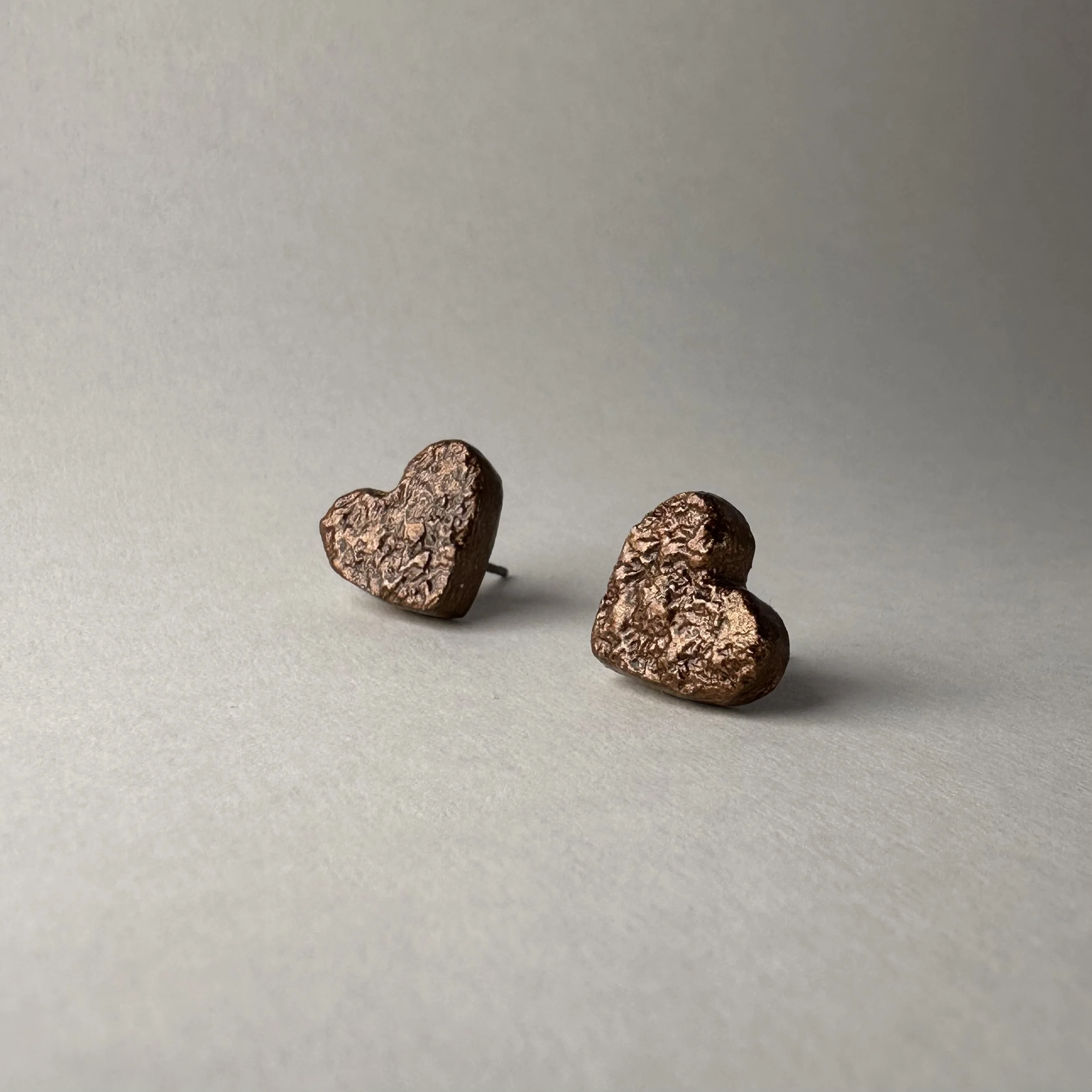 Chocolate Brown Ink & Cold Porcelain Clay Hearts | ‘Endless Chocolate on Christmas Day’