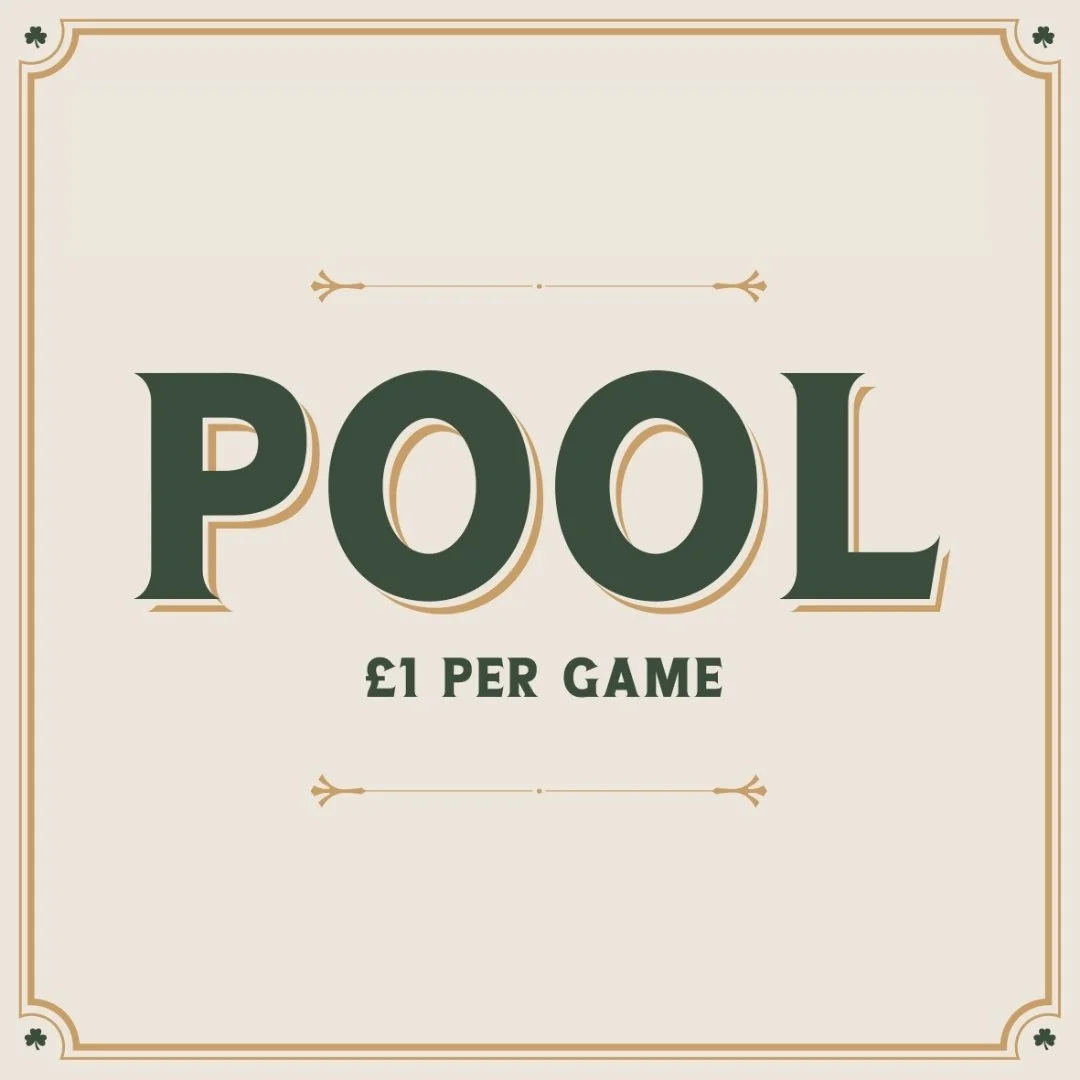 Sign advertising pool games at £1 per game