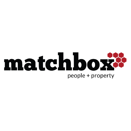 Matchbox logo with black text and red hexagon icons.