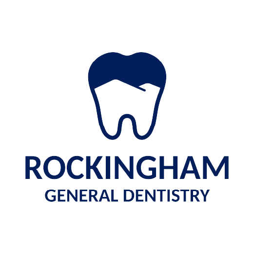 Logo for Rockingham General Dentistry featuring a stylized tooth design and text.