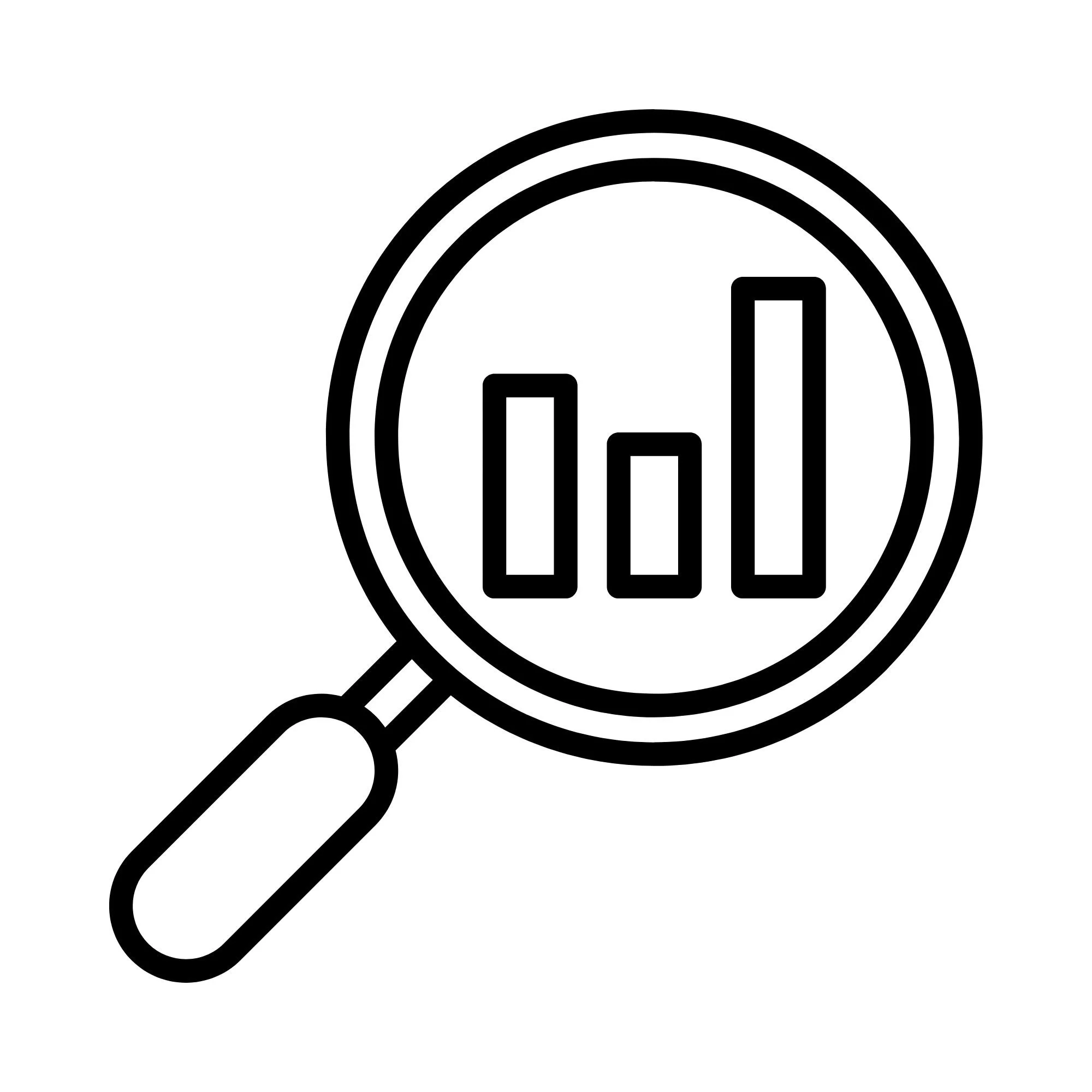 Geometric drawing of an outline square with sections divided by vertical, horizontal, and diagonal lines.