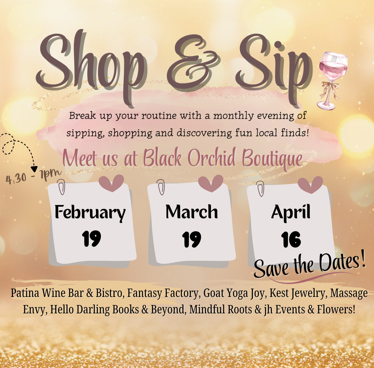 Join us for books, sips & more!