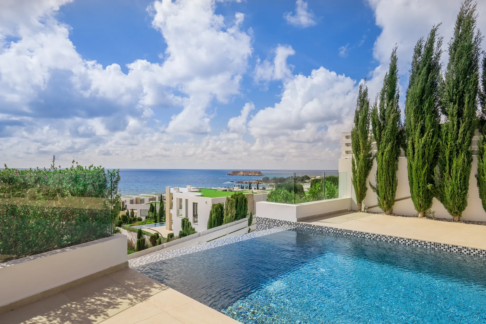 Luxury villa photography Cap St Georges Peyia Paphos - High-end real estate drone views