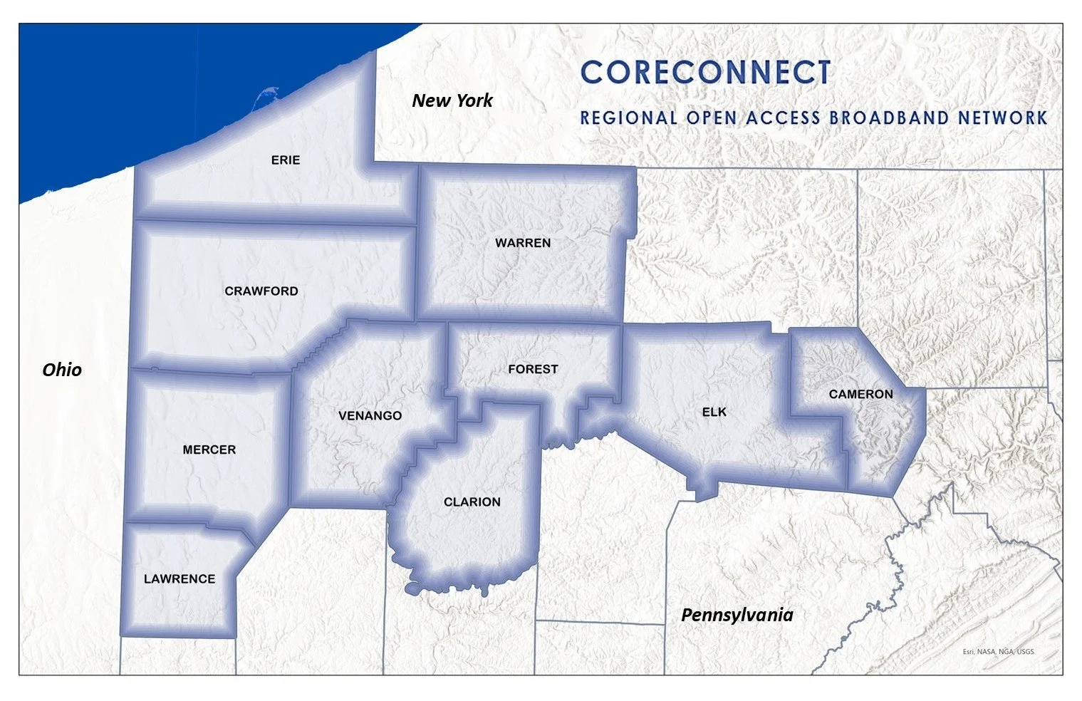 CoreConnect 10 County Map