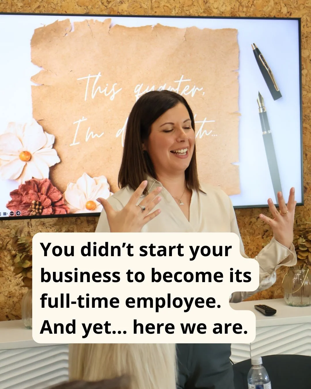 A lot of the women I work with have built objectively successful businesses.

⚡️Clients.
⚡️Revenue.
⚡️A team.

From the outside? It looks solid.

From the inside? They&rsquo;re still the&nbsp;human safety net&nbsp;holding the whole thing together.

T