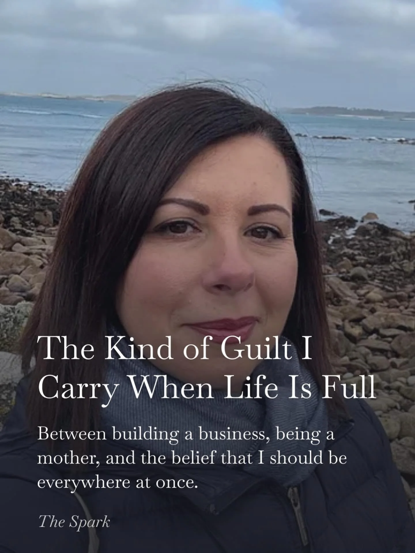 There&rsquo;s a very specific kind of guilt high-capacity women carry.

Not the kind that comes from dropping balls. 

The kind that shows up the moment you stop holding all of them at the same time.

The business. The visibility. The family. The mom