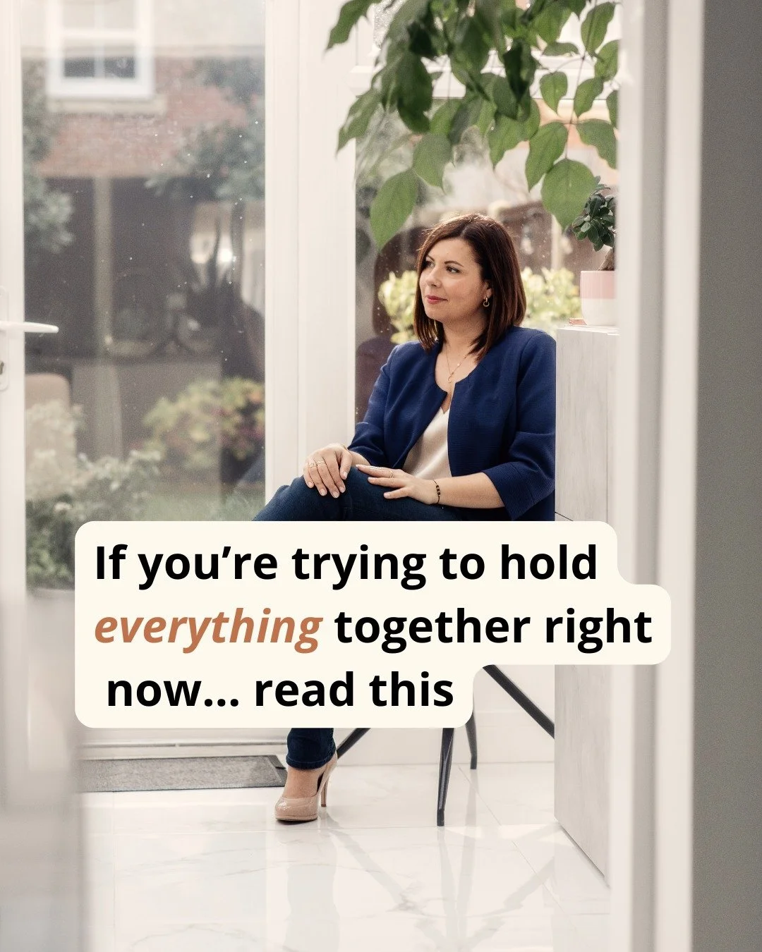 This came up in a client session this week&hellip; and it stuck with me. 

E. was trying to hold it all together, and I could see it cracking.

Big stuff happening in her life. Grief. Worry. Uncertainty. 
�And still&hellip; trying to run a business, 