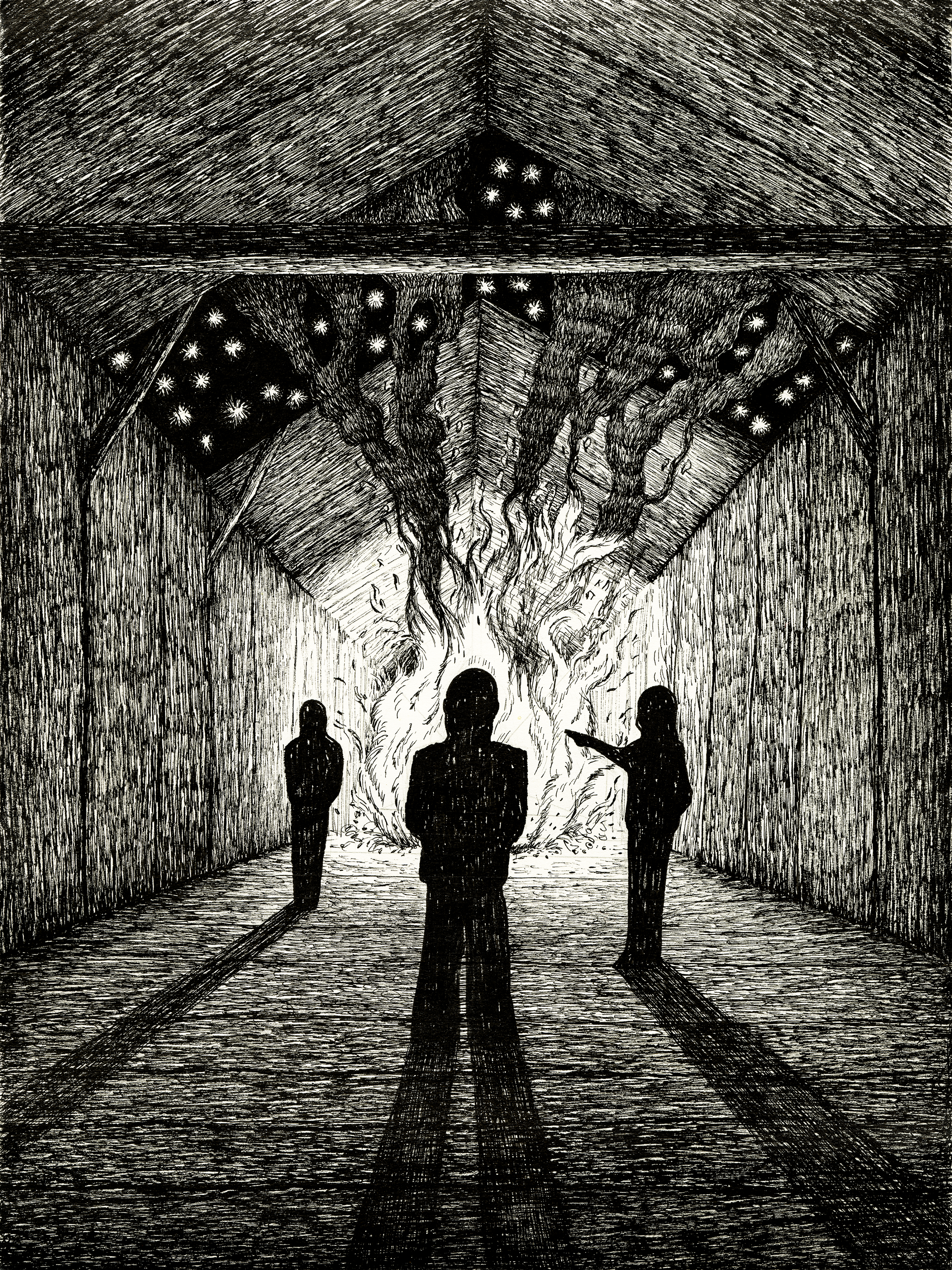 House on Fire Art Print