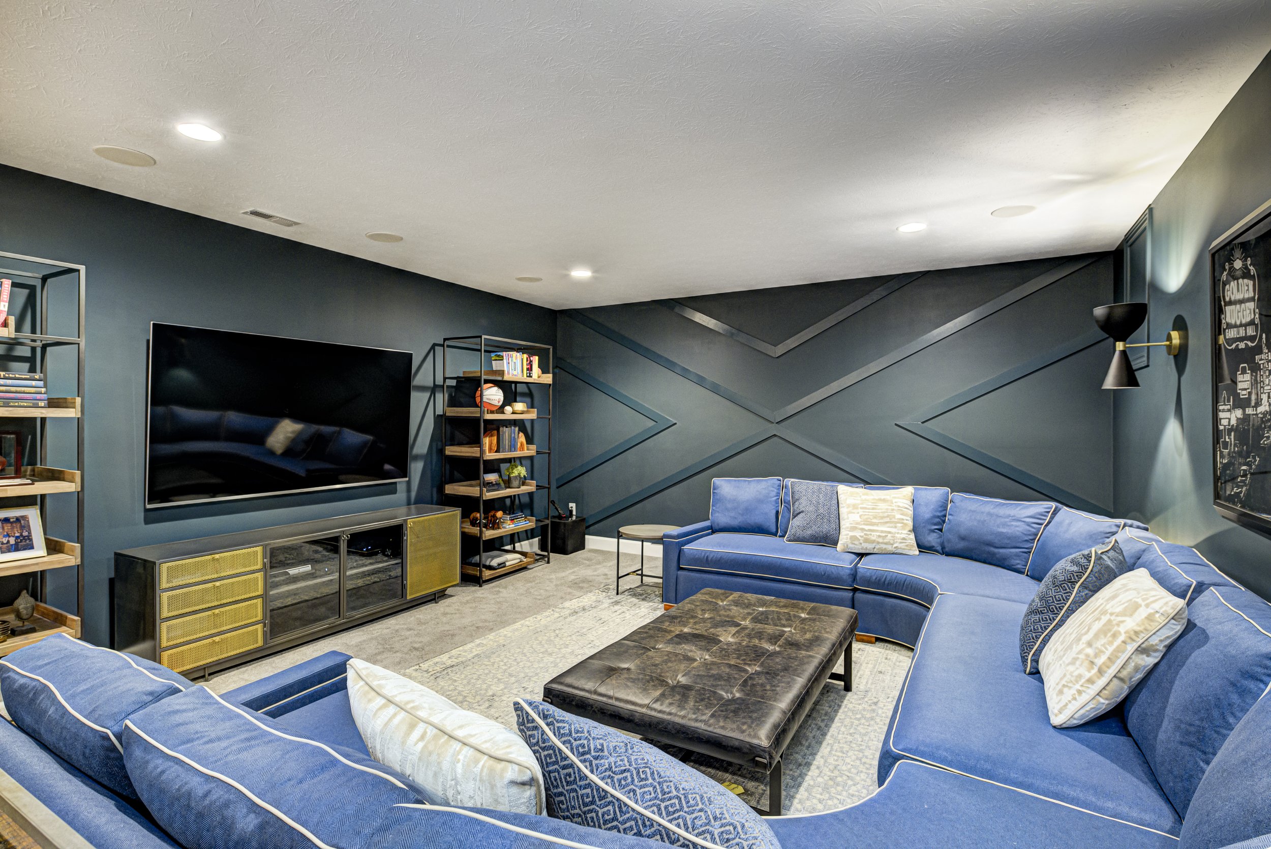 Comfort Meets Boldness: A Luxury Basement Renovation in Carmel, IN
