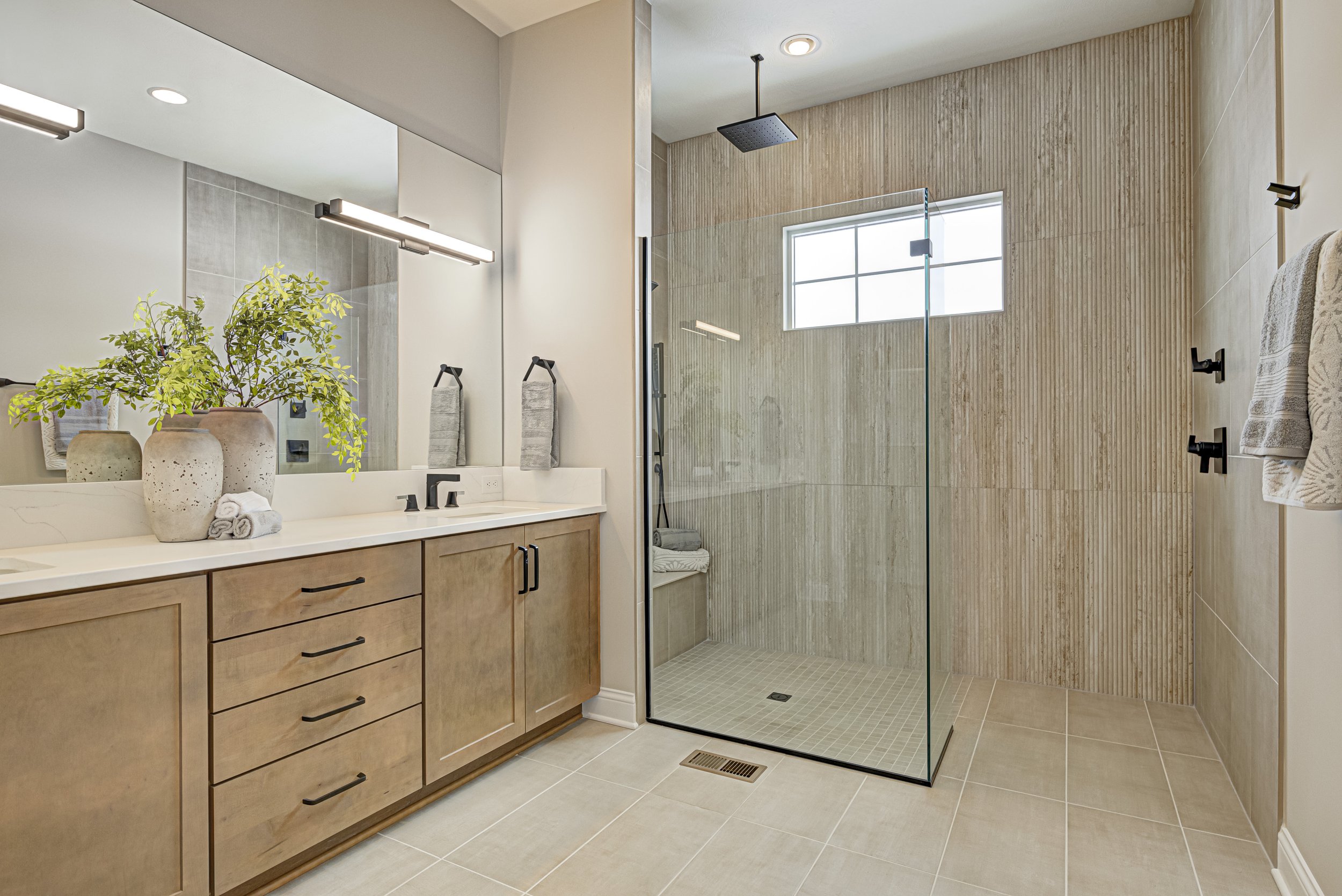 Organic Chic: A Luxury Custom-Built Primary Bathroom in Westfield
