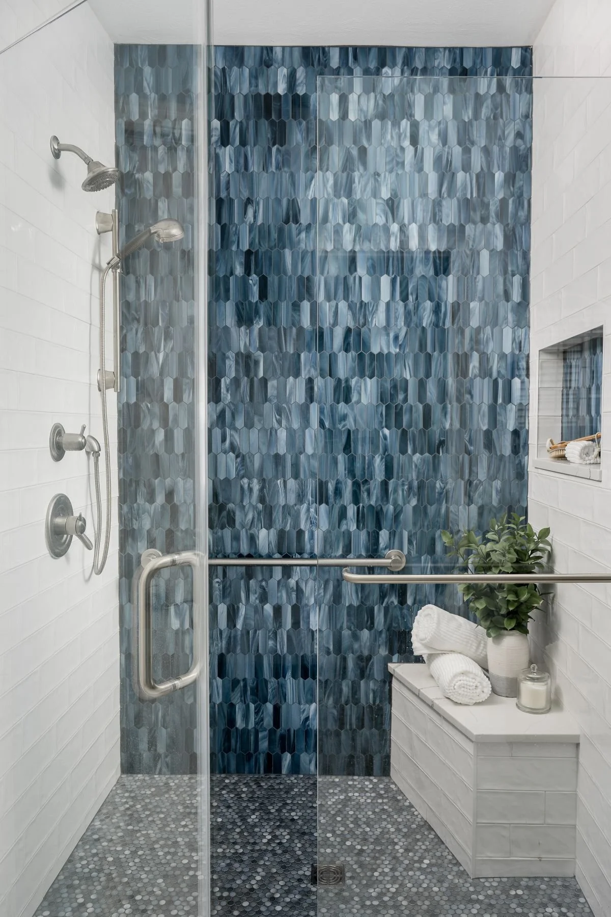 Bathroom Beauty in Blue: Fishers, IN Primary Bath Renovation