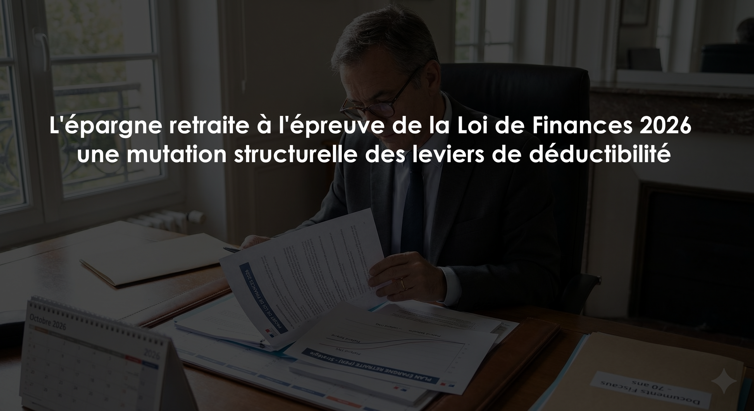🏦 L'épargne retraite à l'épreuve de la Loi de Finances 2026 : une mutation structurelle des leviers de déductibilité
