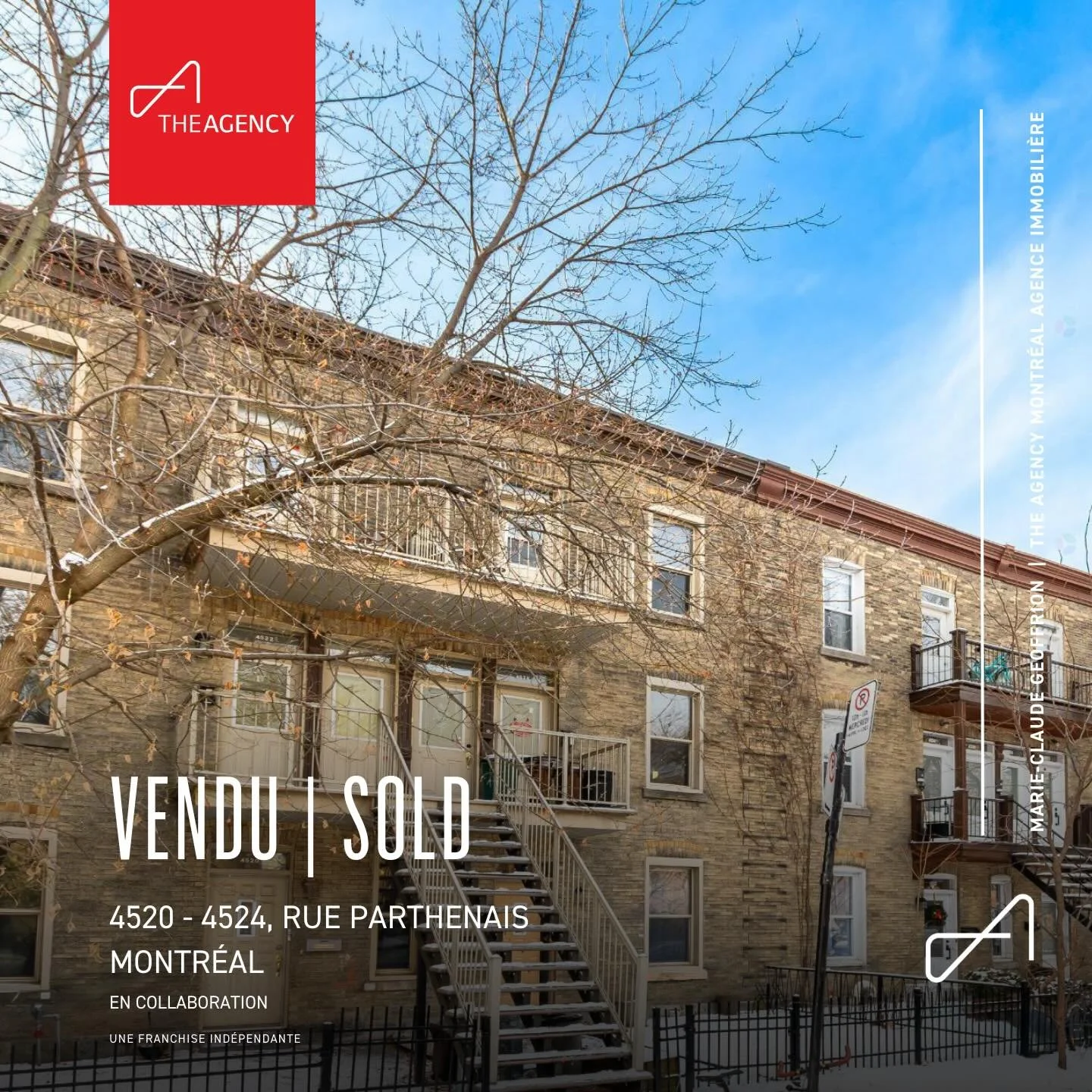 VENDU!!!
4520-4524 rue Parthenais 
Plateau Mont-Royal 
@theagencymontreal